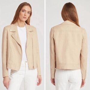 Cuyana Linen Blend Moto Jacket